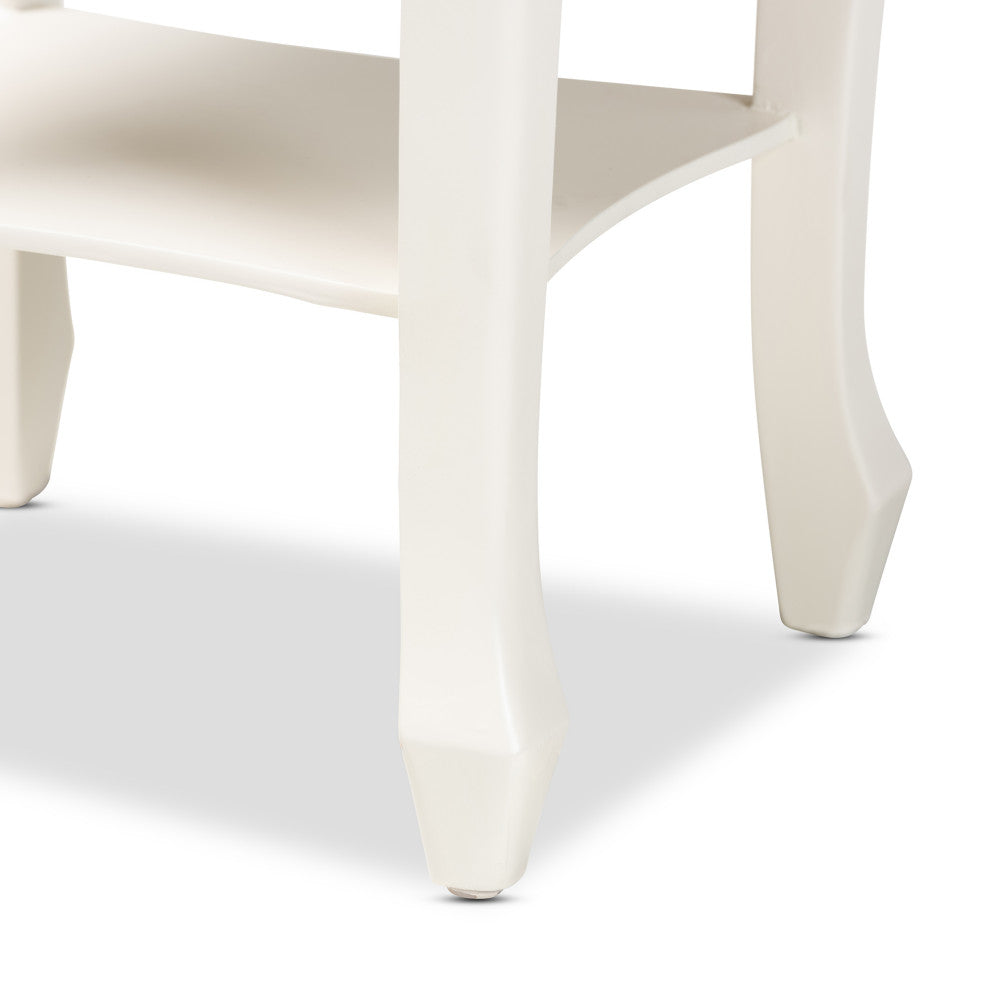 Eliya Classic and Traditional White Finished Wood 2-Drawer Nightstand