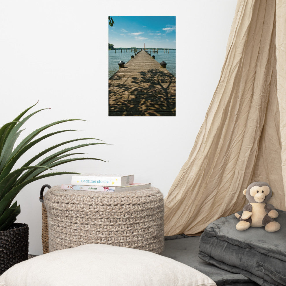 Endless Dock Landscape Photography Unframed Wall Art Print, 12" X 18"