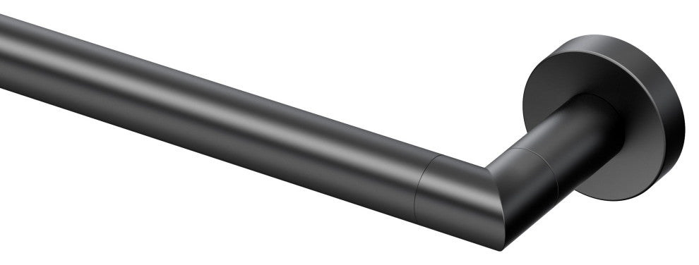 Glam Towel Bar, Matte Black, 24", Single