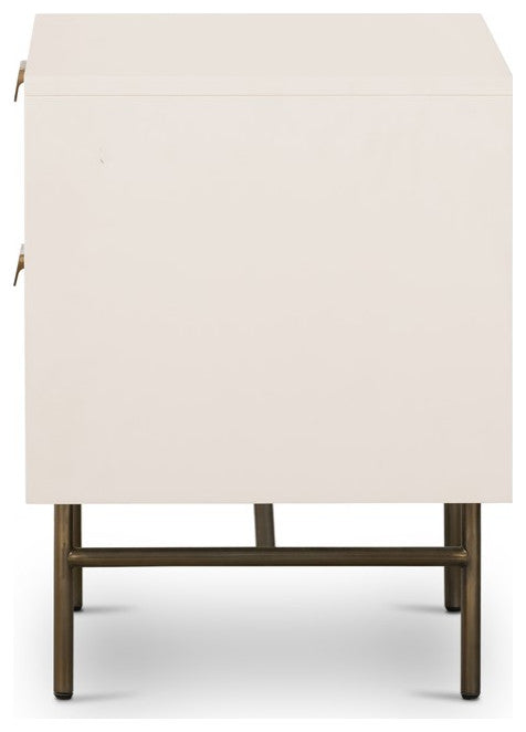 Luella Nightstand-Matte Alabaster