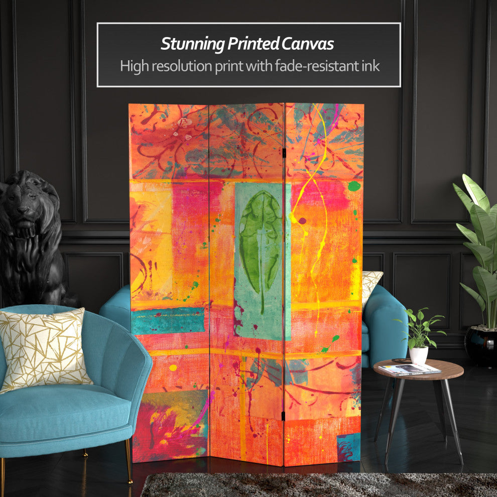 6'' Tall Double Sided Tangerine Dream Canvas Room Divider