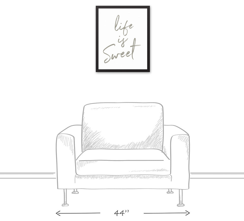Life is Sweet 16x20 Black Framed Canvas