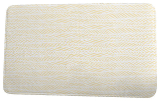 Intercoastal Waterway Rolling Waves Geometric Print Bath Mat, Yellow, 17"x24"