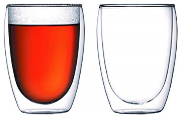 Bodum Pavina Glass, Double-Wall Insulate Glass, Clear, 12 Ounces Each, Set of 2