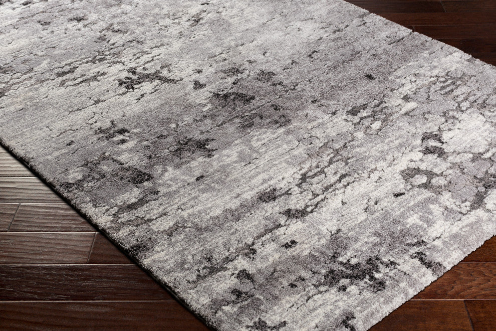 Surya Tuscany TUS-2310 12'x15' Rug, Medium Gray/Black/Ivory