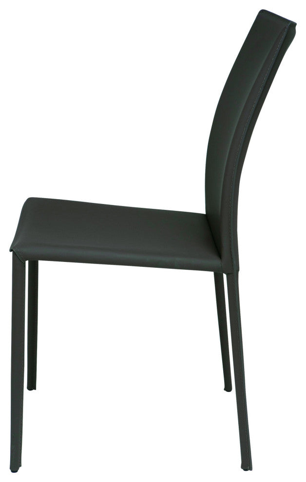Sienna Mink Leather Dining Chair