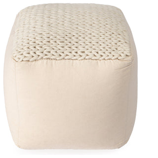 Fernandos Woven Cream Pouffe