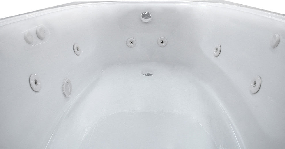 Caravaggio 48 x 72 Rectangular Whirlpool Jetted Drop-In Bathtub with Left Drain