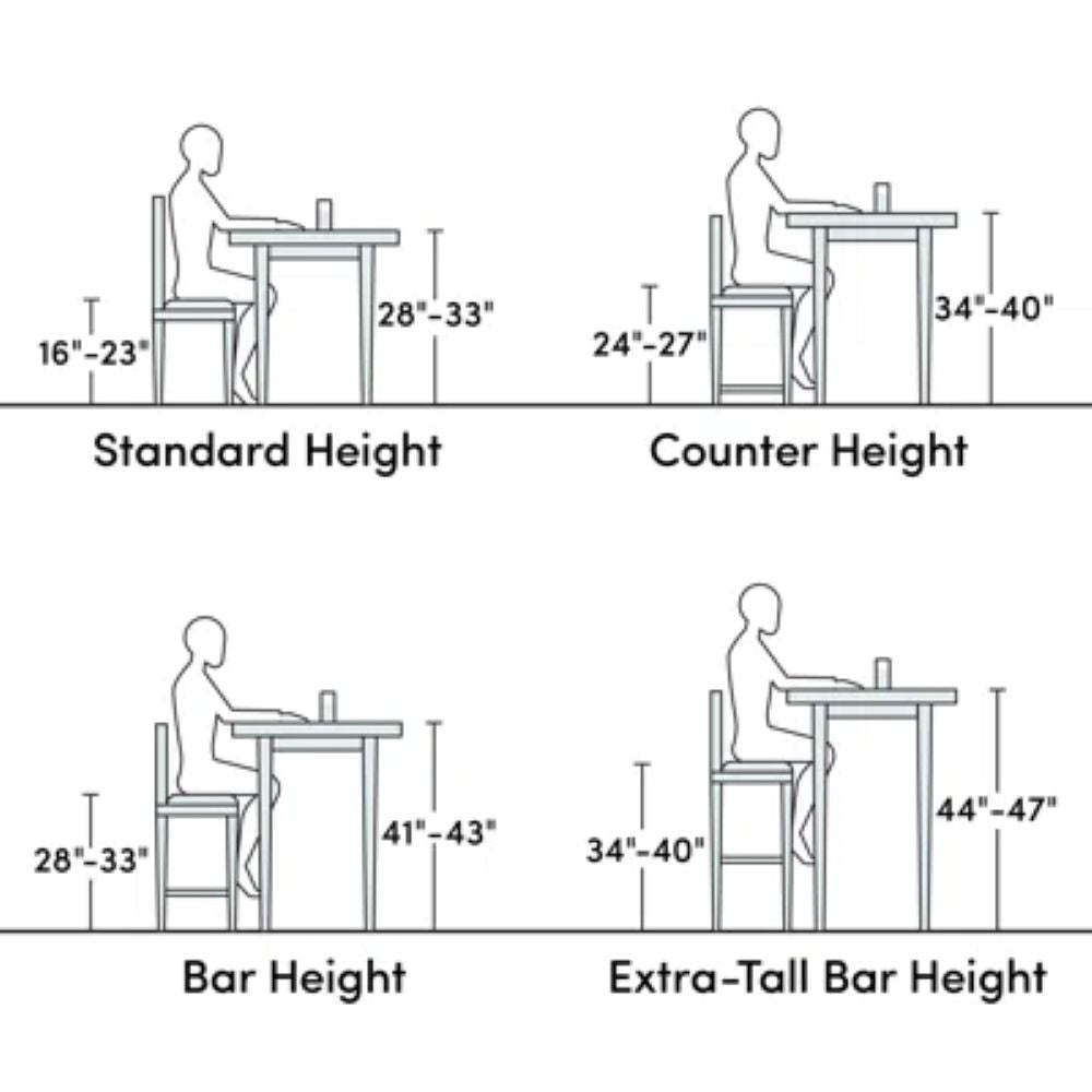 Square Rush Backless Counter Bar Stool, Black