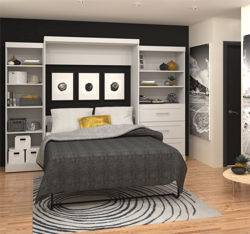Bestar Pur By Bestar 126 Queen Wall Bed Kit, White