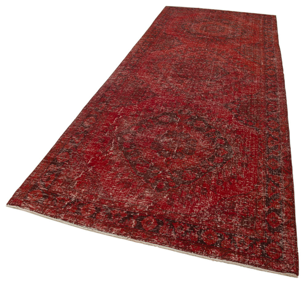 Rug N Carpet - Hand-knotted Turkish 4' 9" x 12' 8" Vintage Runner Rug