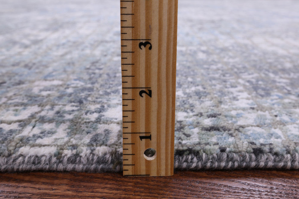 Abstract Wool and Silk Handmade Rug 6' 0" X 9' 2" Q8893