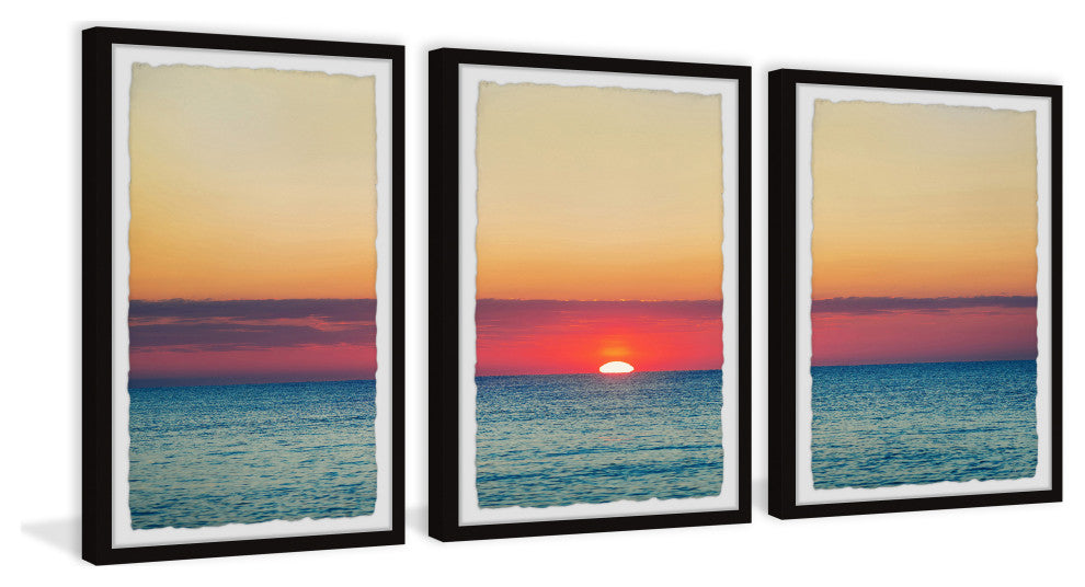 Sunset State of Mind Triptych, Set of 3, 24x36 Panels