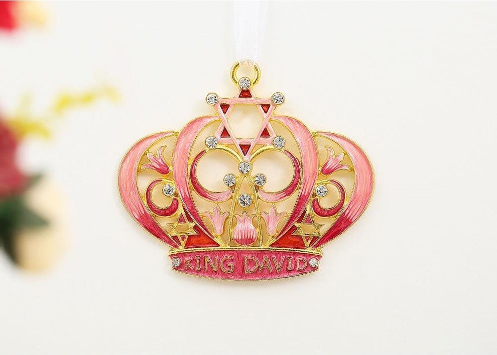 King David's Crown Star of David Hanging Ornament Pewter Classic Wall Decor