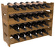 24-Bottle Mini Scalloped Wine Rack, Redwood, Oak + Satin