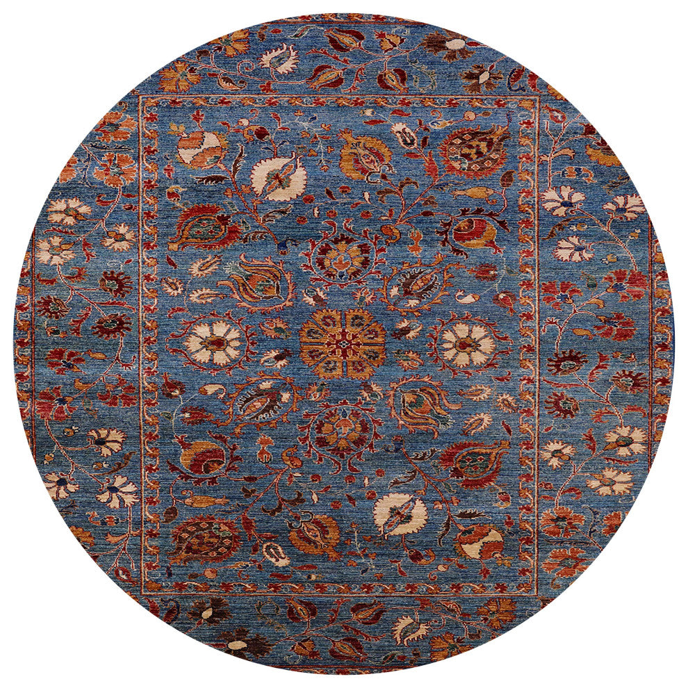 Ahgly Company Indoor Round Mid-Century Modern Area Rugs, 6' Round