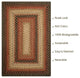 Homespice Decor Russet Jute Braided Rug 6'x9' Rectangular
