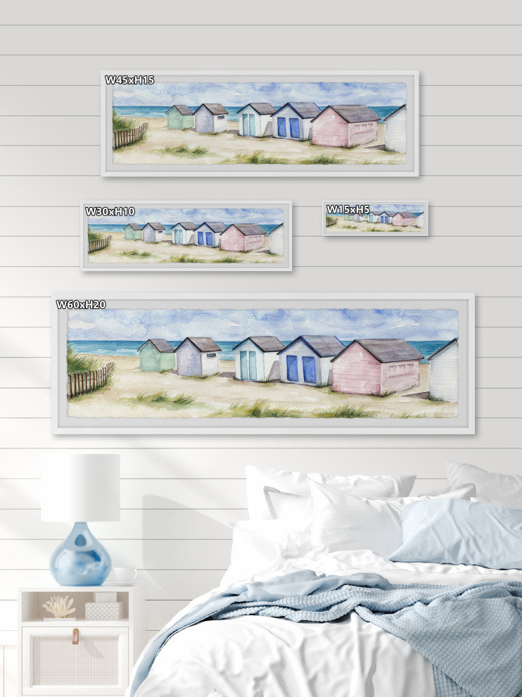 "Lead Me to the Beach" Framed Painting Print, 45x15