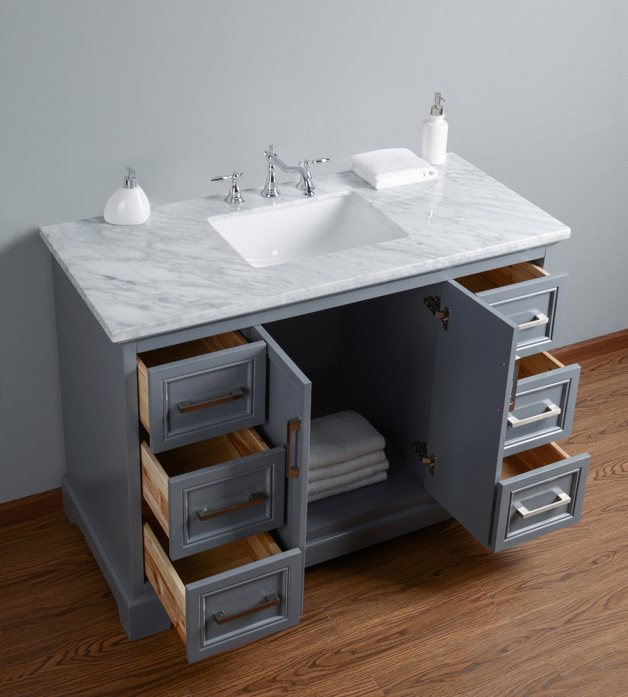 Ariane 48" Slate Gray Single Vanity Cabinet Single Bathroom Sink
