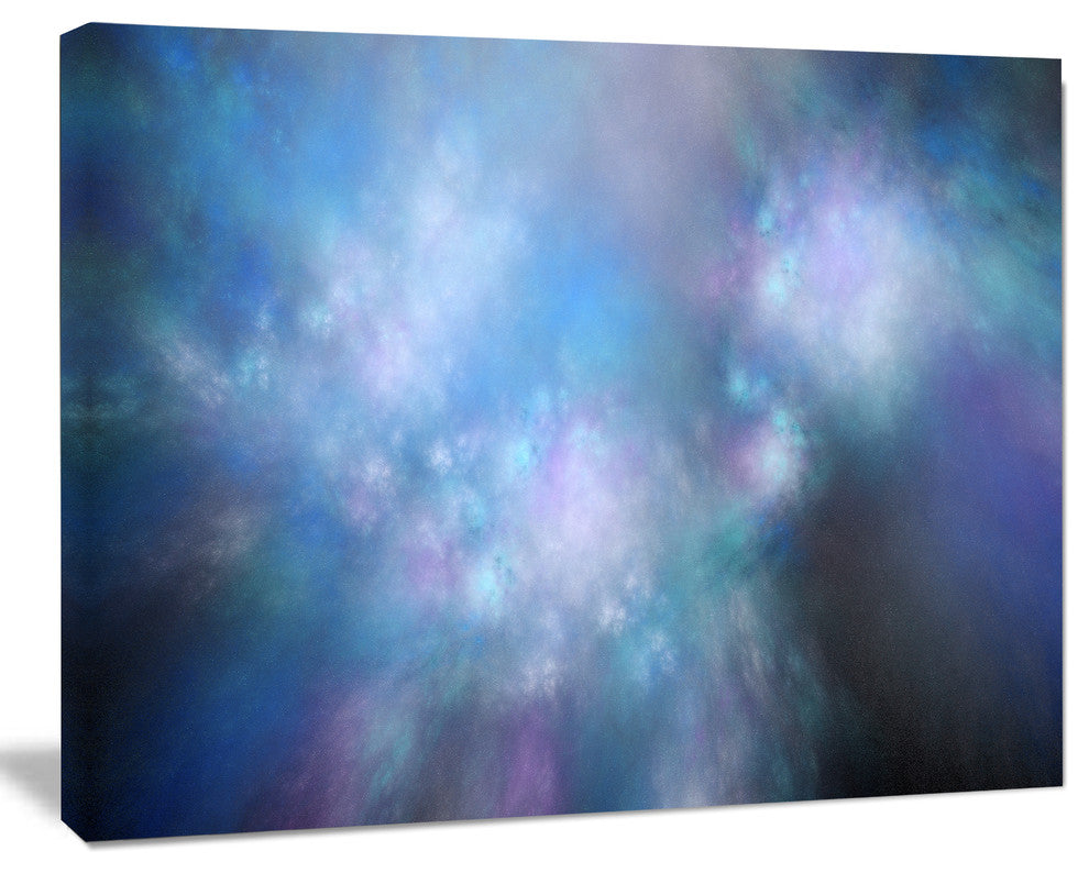 Perfect Light Blue Starry Sky, Abstract Canvas Art Print, 60x40