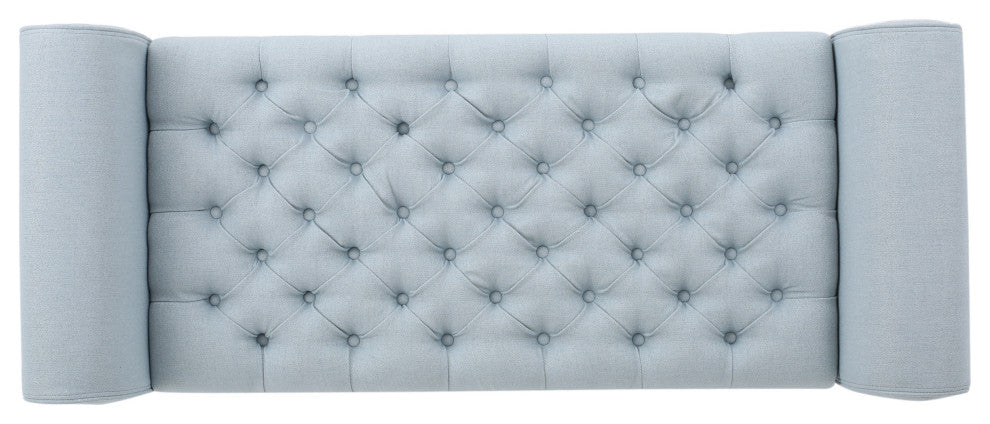 GDF Studio Keiko Contemporary Rolled Arm Fabric Storage Ottoman Bench