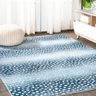 Antelope Modern Animal Blue/Cream 4'x6' Area Rug