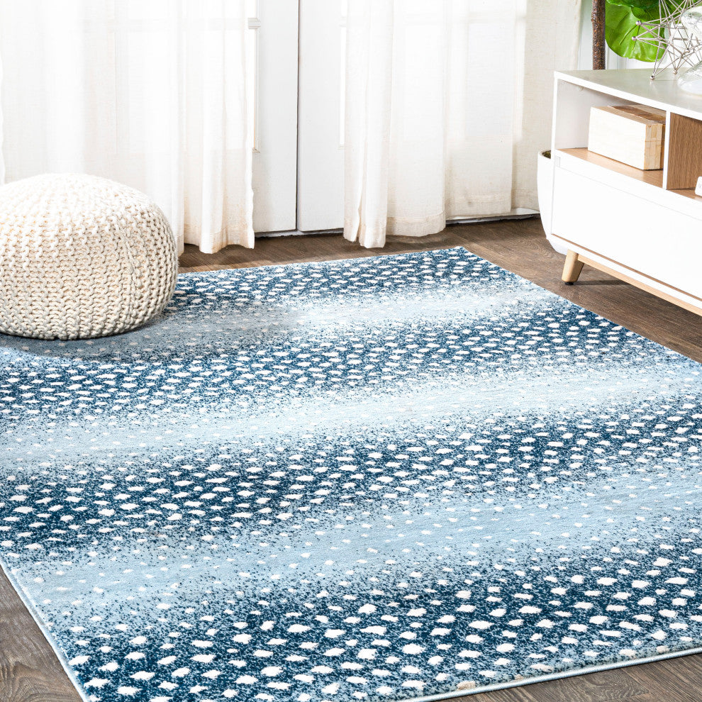 Antelope Modern Animal Blue/Cream 4'x6' Area Rug