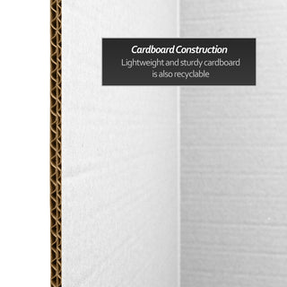 6' Tall White Cardboard Room Divider 5 Panel