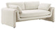 Waverly Boucle Fabric Sofa, Ivory