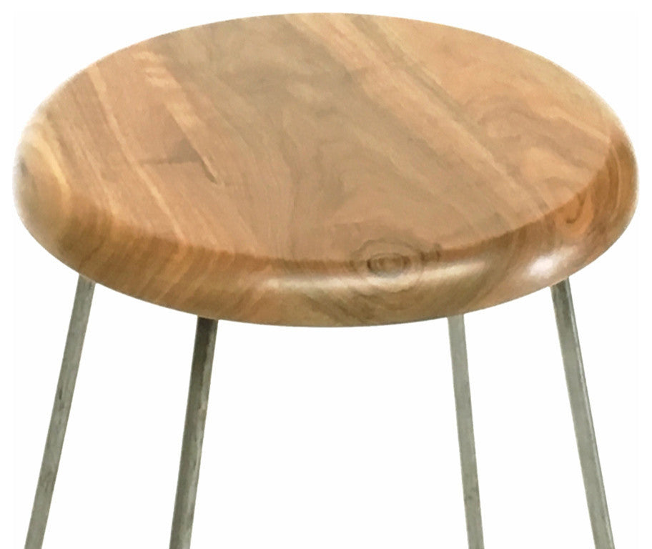 Neal MidCentury Modern Counter Stool, Natural Walnut