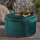 GDF Studio Jesper Studded New Velvet Ottoman, Teal