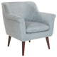 Dane Accent Chair, Charcoal fabric With a Dark Coffee Finish Legs