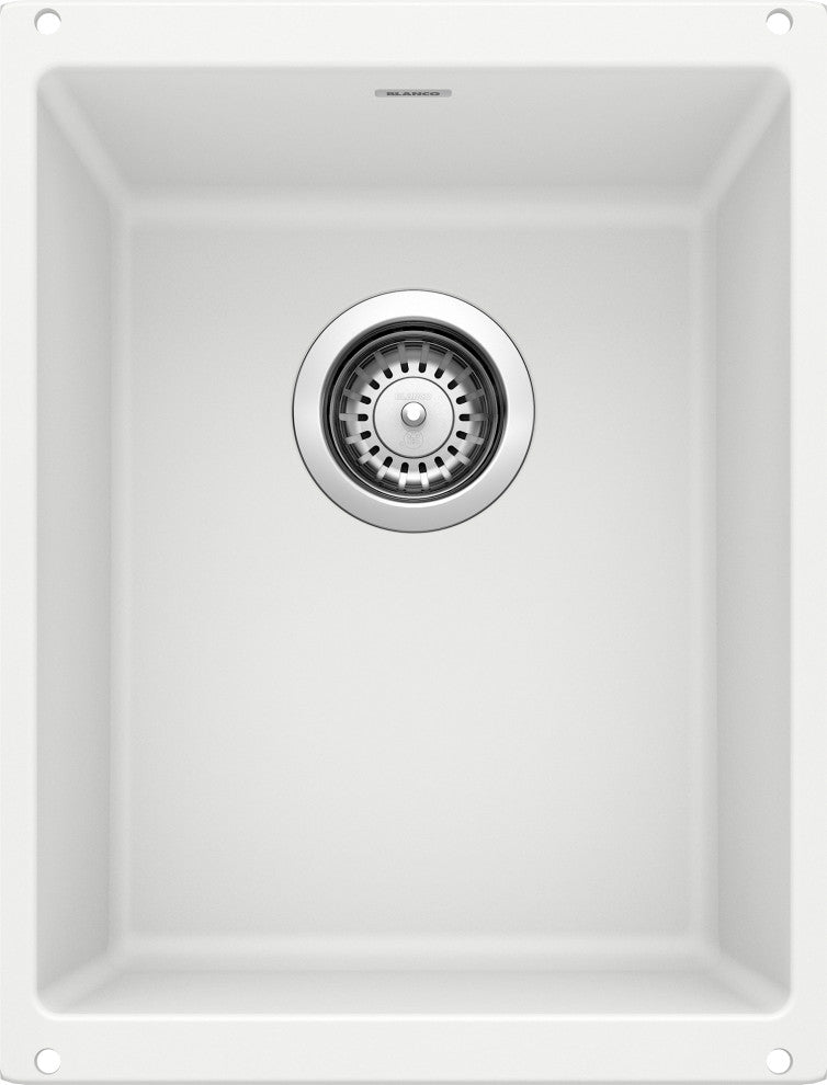 Blanco 513422 Precis 13-3/4" Undermount Single Basin SILGRANIT - White