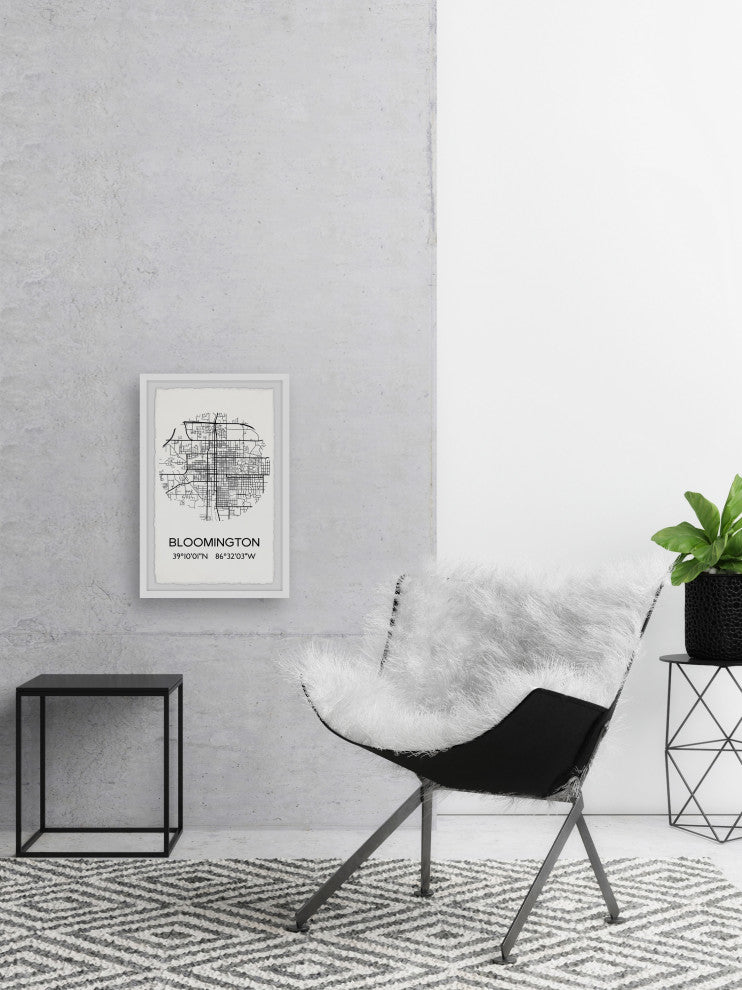 "Bloomington Coordinates" Framed Painting Print, 30x45