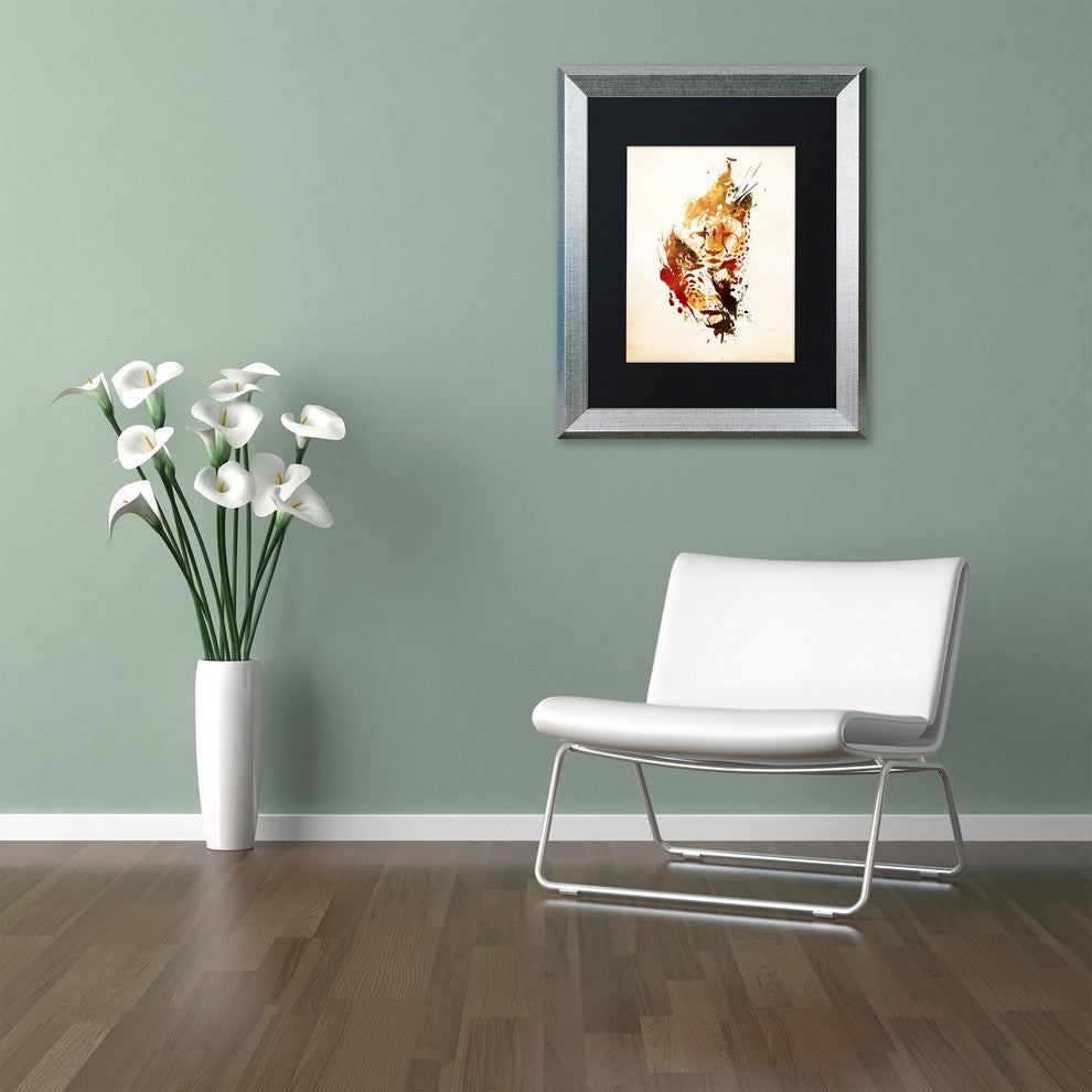 Robert Farkas 'El Guepardo' Art, Silver Frame, Black Mat, 14x11