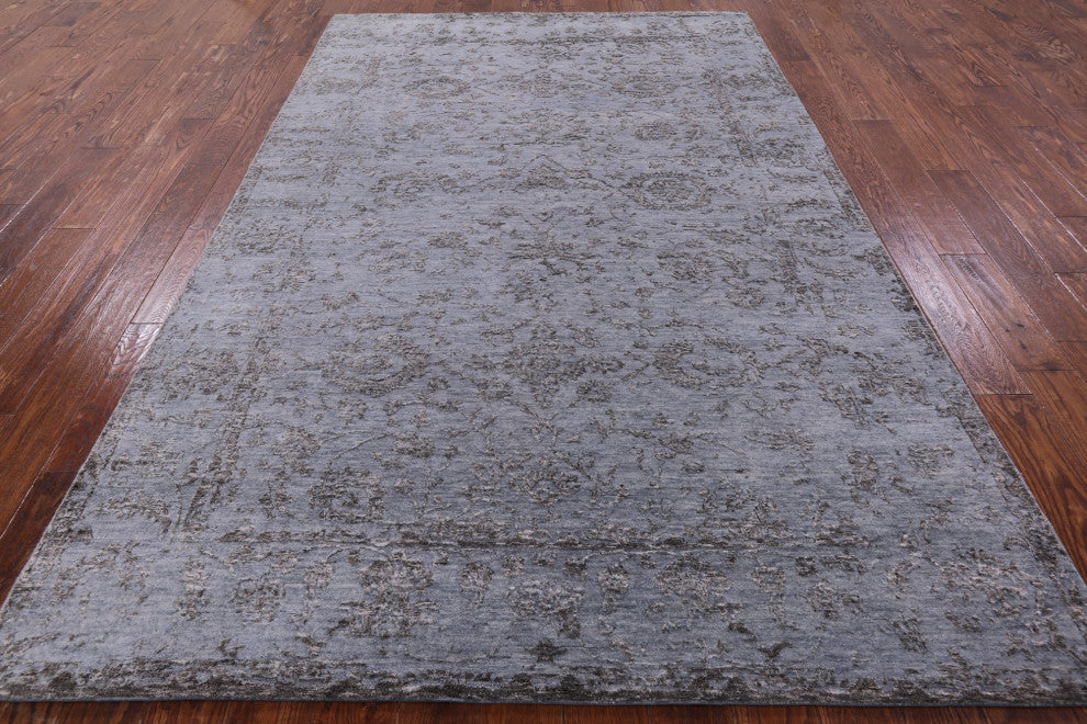 Wool and Silk Persian Handmade Rug 5' 11" X 9' 3" Q6286