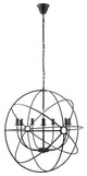Modern Urban Contemporary Chandelier Light, Black Steel