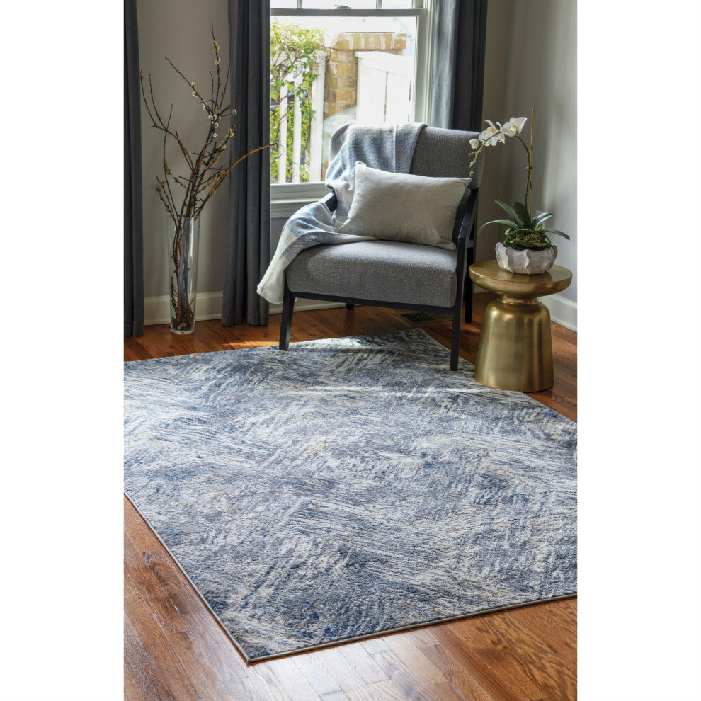 United Weavers Austin Archer Blue Round Rug 7'10" Round
