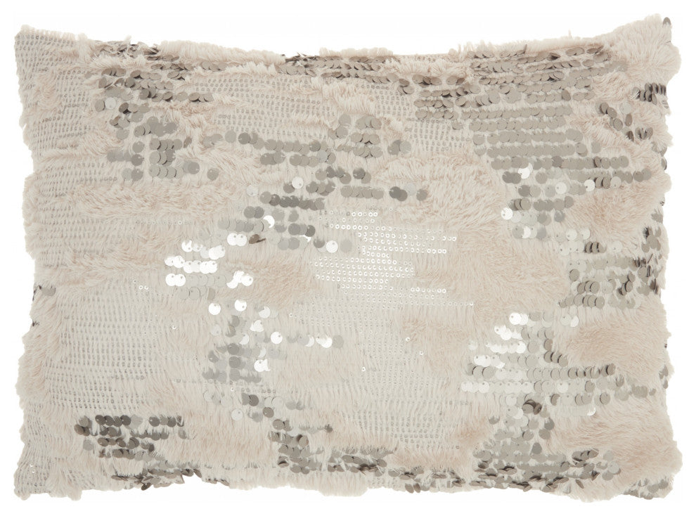 Stylish Handcrafted Beige Accent Throw Pillow
