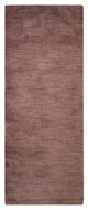 Hand Knotted Loom Silk Mix Area Rug Solid Light Brown, [Runner] 2'8''x12'