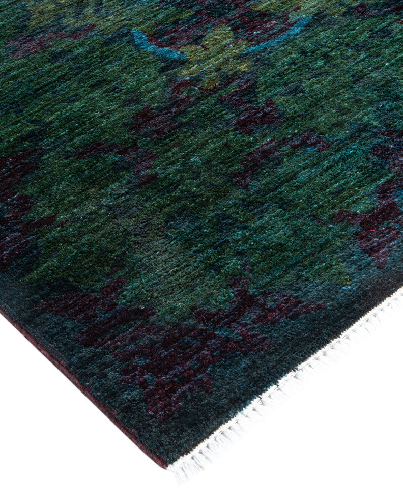 Suzani, One-of-a-Kind Handmade Area Rug Gray, 12' 2" x 11' 9"