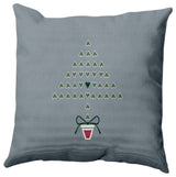 Hearty Holidays Decorative Throw Pillow, Mid Gray, 20"x20"