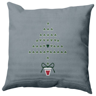 Hearty Holidays Decorative Throw Pillow, Mid Gray, 20"x20"