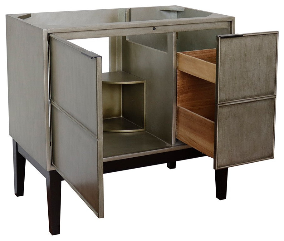 36" Single Vanity, Linen Brown Finish - Cabinet Only