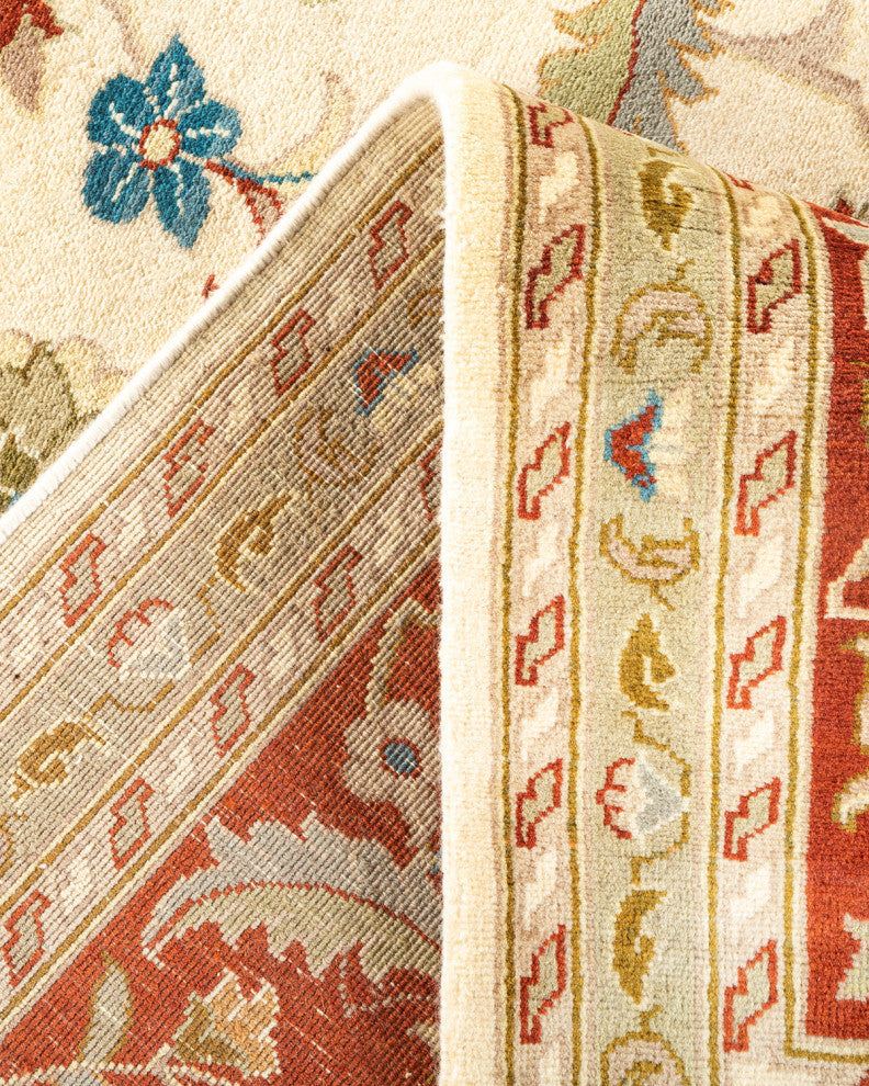 Unnao, One-of-a-Kind Hand-Knotted Area Rug Ivory, 9'1"x12'3"