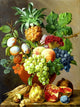 Tile Mural Still Life Fruit Georgius Jacobus Johannes Van Os, 6"x8", Matte