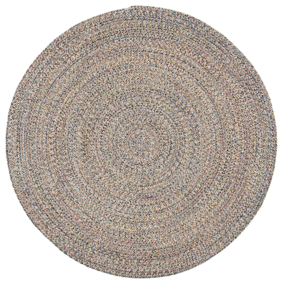 Safavieh Eclipse Collection BRD701M Rug, Blue/Ivory, 7' X 7' Round
