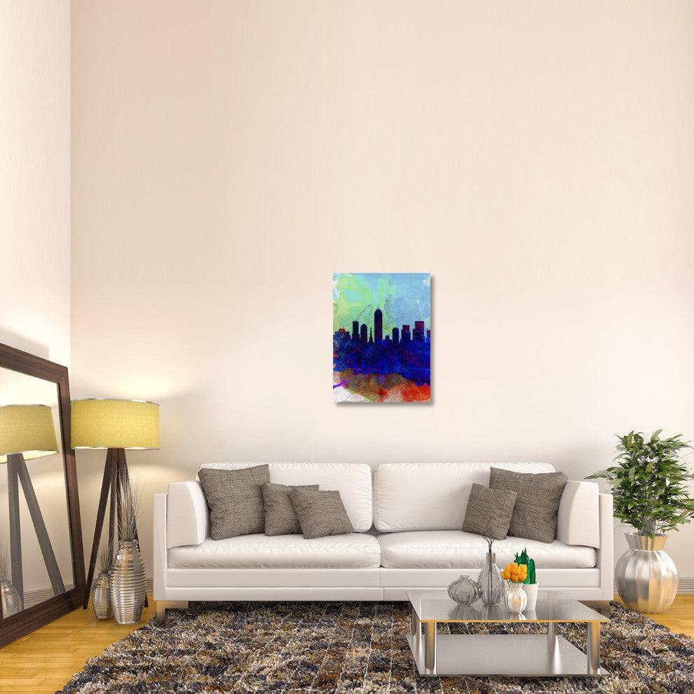 "Indianapolis Watercolor Skyline" Fine Art Print