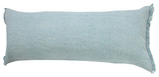 Ox Bay Blue Solid Organic Cotton Pillow Cover, 14"x36"