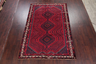 Consigned, Bordered Persian Tribal Handmade Oriental Vintage Area Rug, 7 X 10